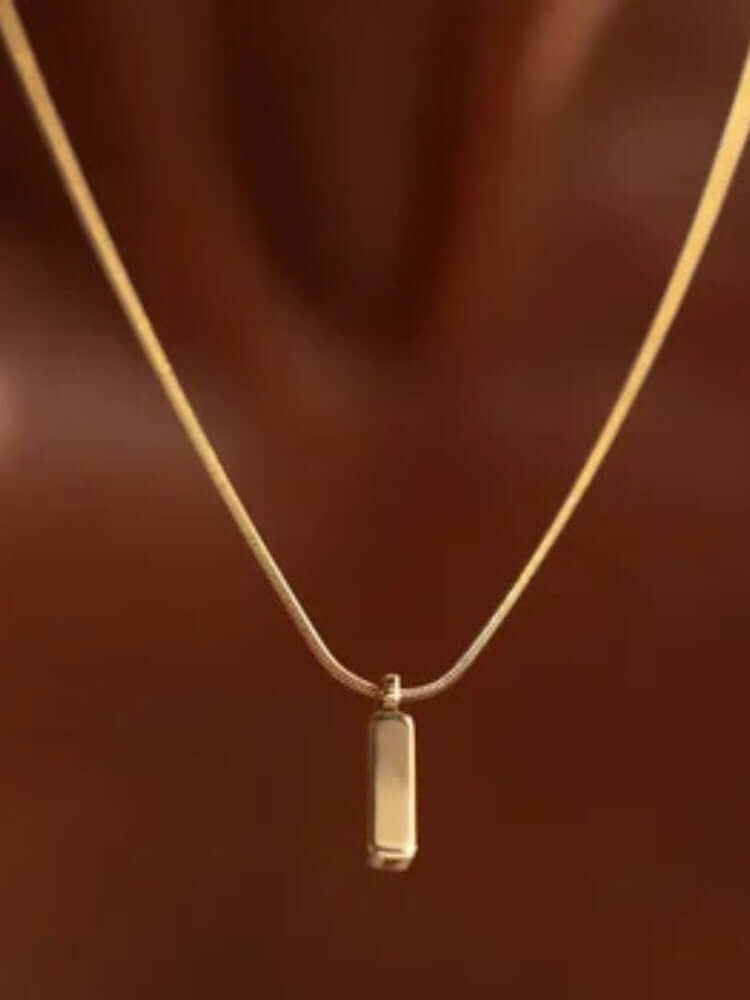 Minimalistische Rechteck Halskette