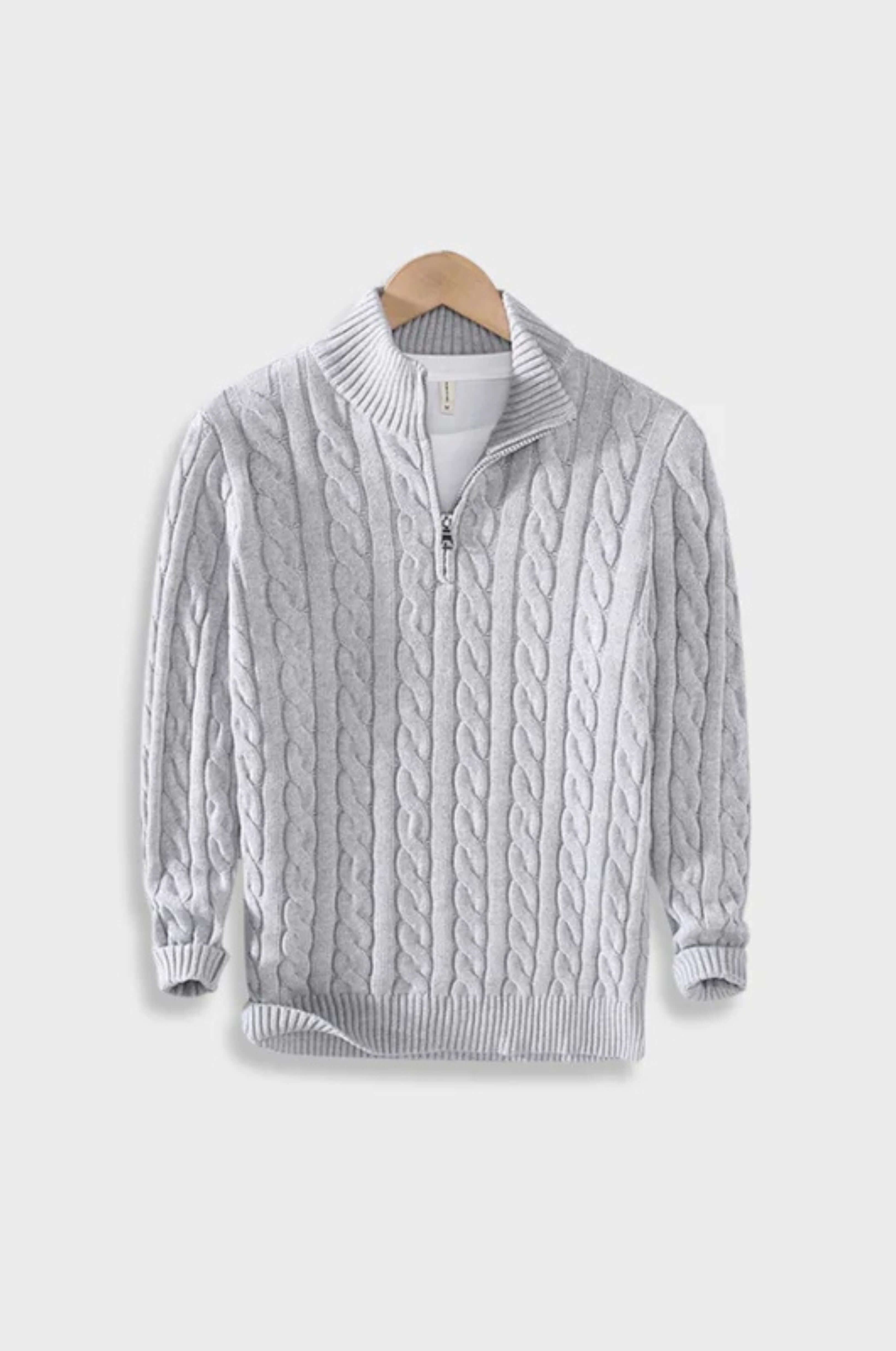 Pasano Cable Knit Zip Up