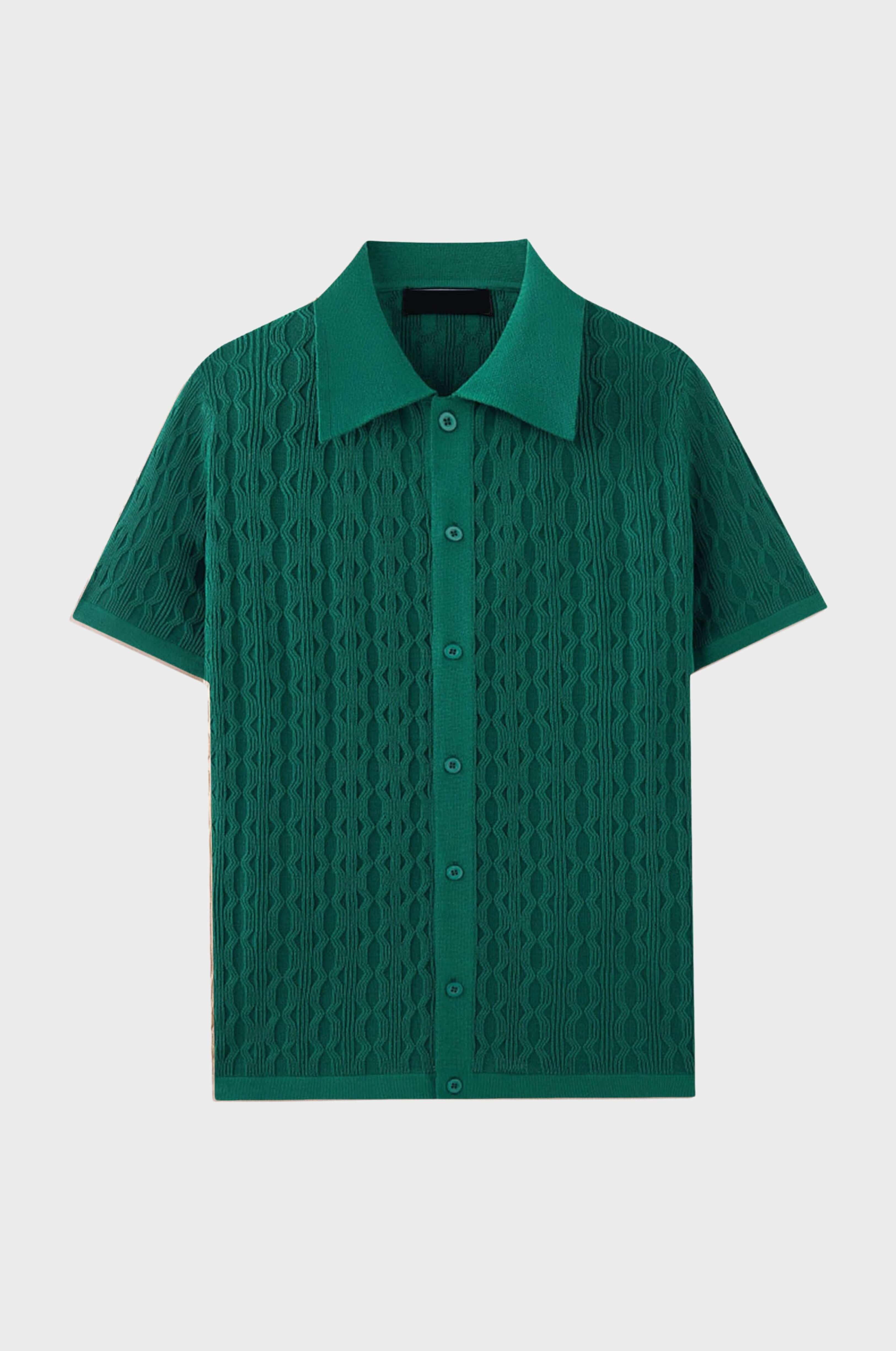 Knitted Button Up Shirt