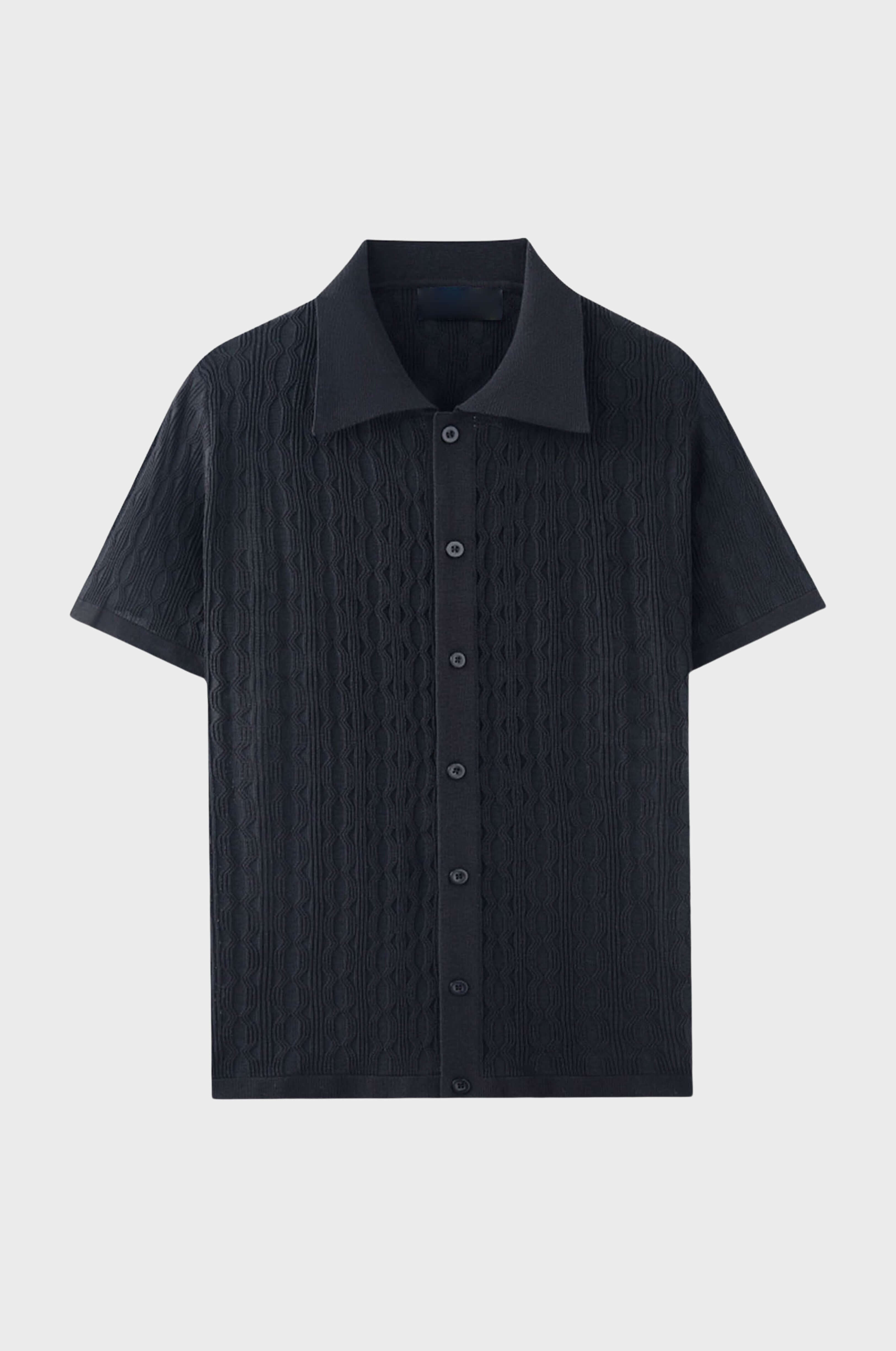 Knitted Button Up Shirt