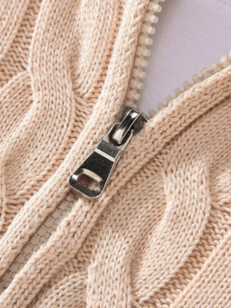 Pasano Cable Knit Zip Up