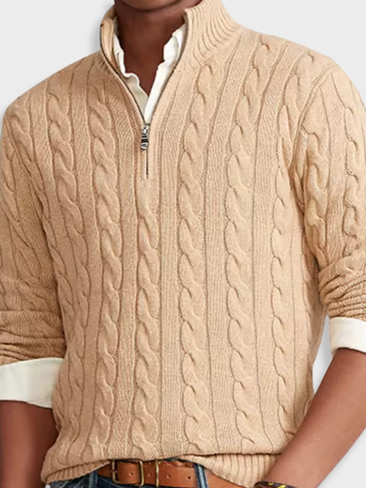 Pasano Cable Knit Zip Up