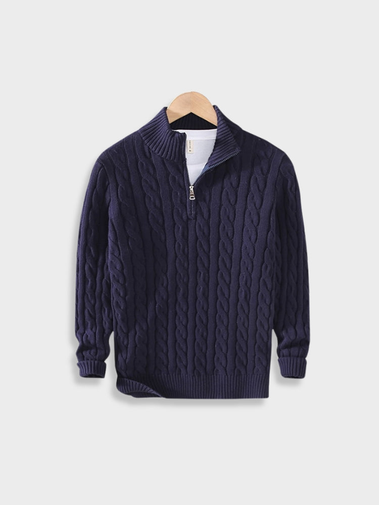 Pasano Cable Knit Zip Up